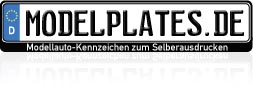 modelplates.de - Modellautokennzeichen zum Selberausdrucken